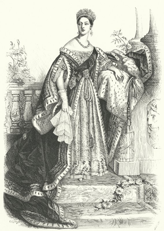 Rainha Vitória (gravura) de Alfred Edward (after) Chalon