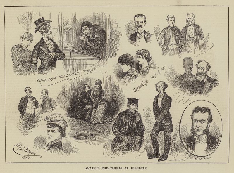 Theatricals amadores em Highbury de Alfred Gish Bryan