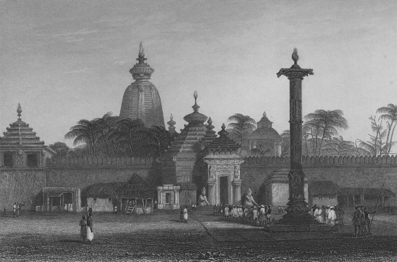 Templo de Juggernaut (gravura) de Alfred Gomersal (after) Vickers