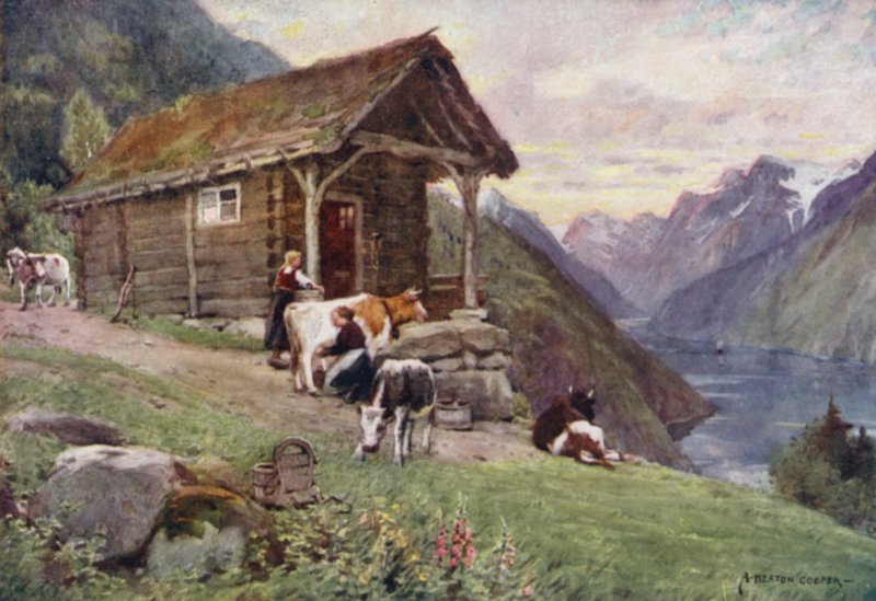 Um fiorde norueguês de Alfred Heaton Cooper