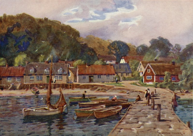 Arild, uma vila de pescadores perto de Molle de Alfred Heaton Cooper