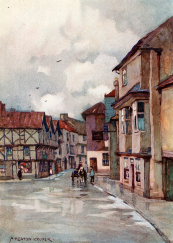 Axbridge (cor litho) de Alfred Heaton Cooper