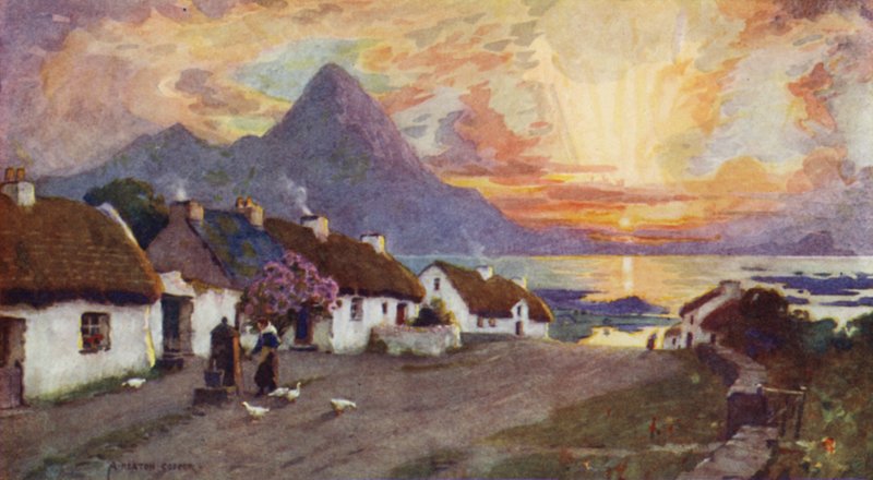 Croag Patrick e Clew Bay, Westport, Condado de Galway de Alfred Heaton Cooper