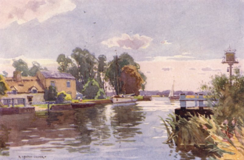 Horning Ferry, no Bure, Norfolk de Alfred Heaton Cooper