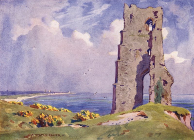 Ruínas da Igreja de Todos os Santos, Dunwich, Suffolk de Alfred Heaton Cooper