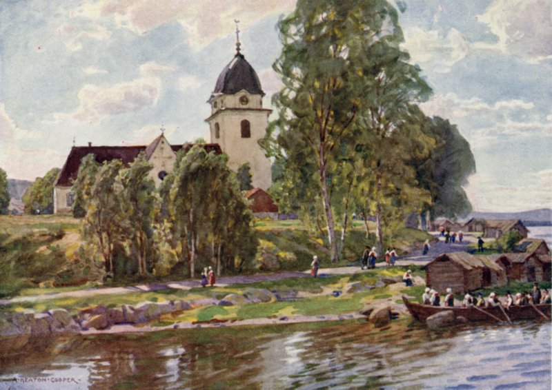 Domingo em Rattvik, Dalecarlia de Alfred Heaton Cooper