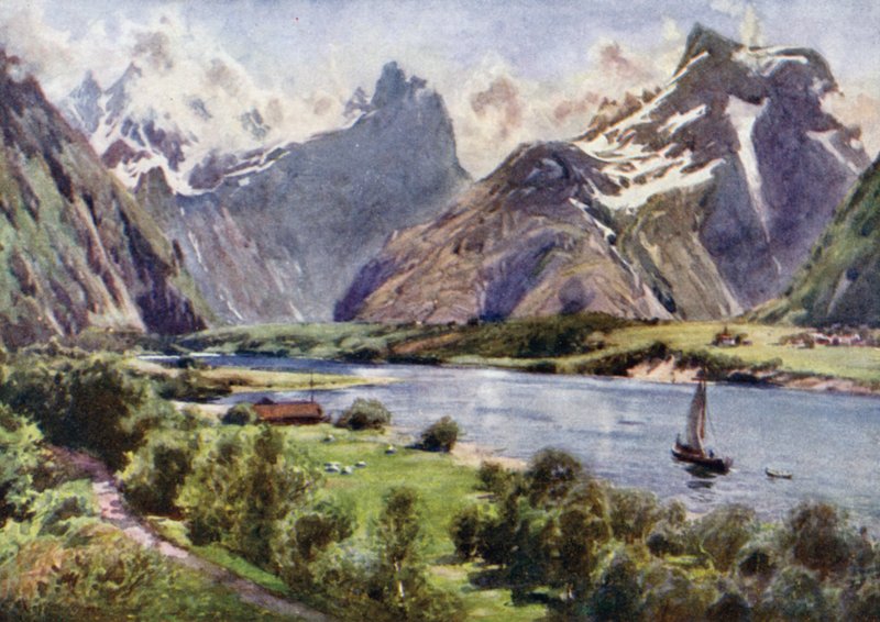 As montanhas de Romsdal de Alfred Heaton Cooper