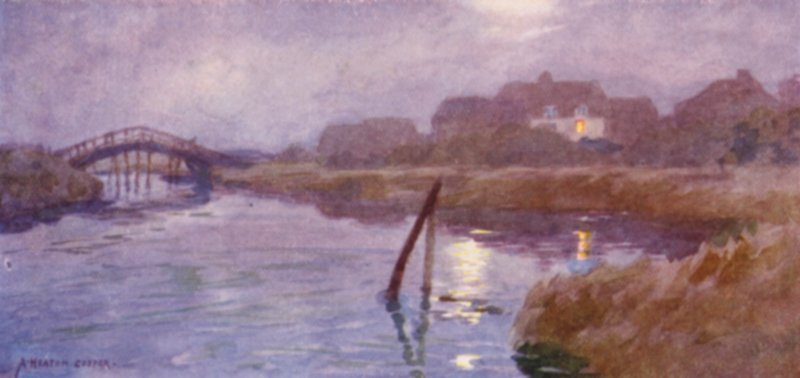 Walberswick, Suffolk, Lua e Lamplight de Alfred Heaton Cooper