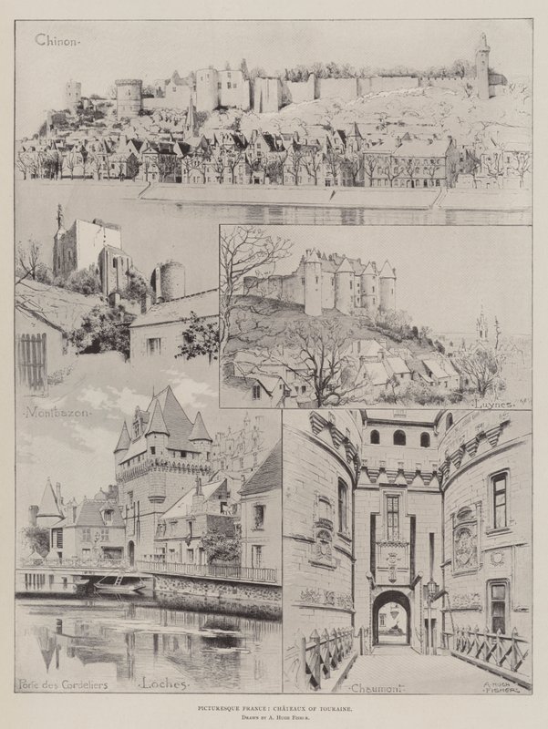 França pitoresca, castelos de Touraine de Alfred Hugh Fisher