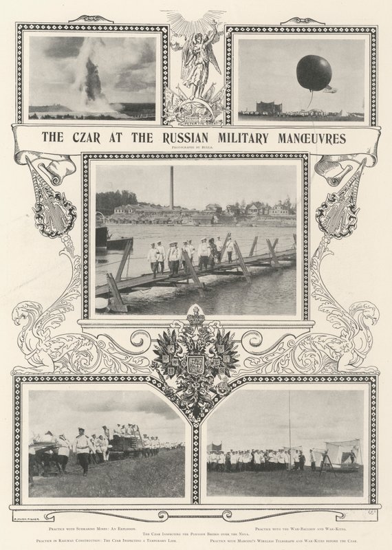O czar nas manobras militares russas de Alfred Hugh Fisher