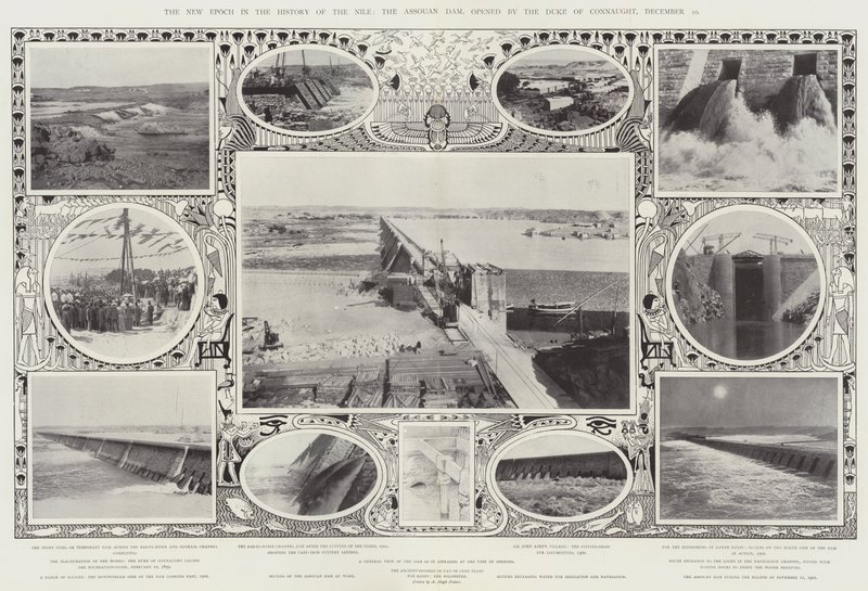 A Nova Época na História do Nilo, a Barragem de Assouan, inaugurada pelo Duque de Connaught, 10 de dezembro de Alfred Hugh Fisher