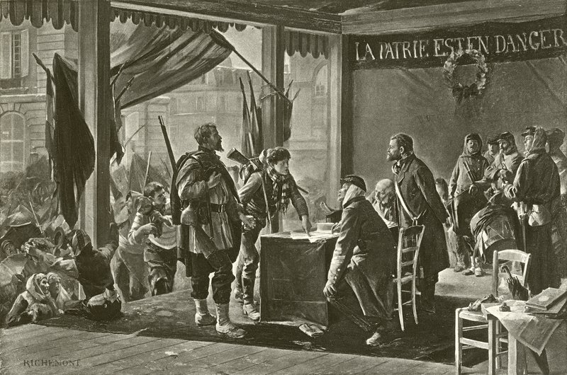 A inscrição de voluntários, 1870 (gravura) de Alfred Paul Marie Richemont