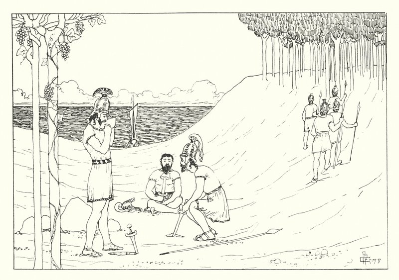 Uma História Verdadeira de Lucian: A Ilha do Queijo (gravura) de Alfred Payne Garnett