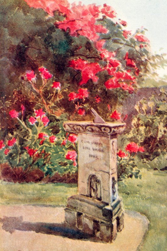 "Que coisa morta é um relógio, comparado com a estrutura simples de um altar e a linguagem silenciosa do coração do antigo mostrador!" (litografia a cores) de Alfred Rawlings