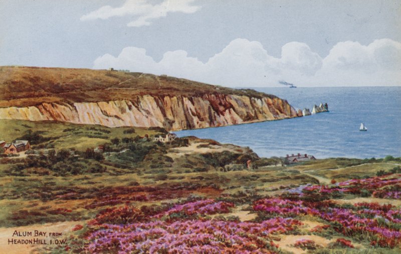 Baía de Alum, de Headon Hill, IOW de Alfred Robert Quinton