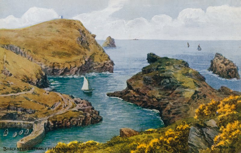 Boscastle, entrada para o porto de Alfred Robert Quinton