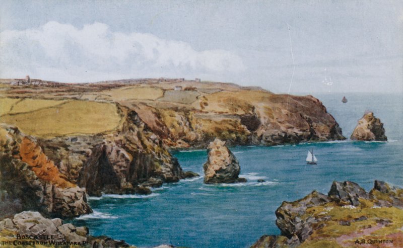 Boscastle, a costa de Willapark P de Alfred Robert Quinton