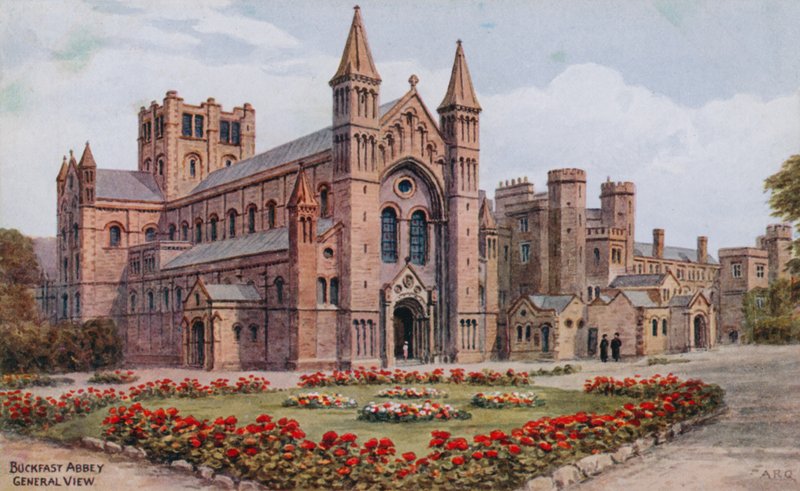 Abadia Buckfast, Vista Geral (cor litho) de Alfred Robert Quinton