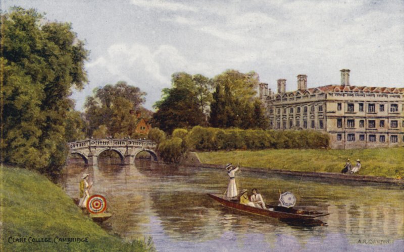 Cambridge: Clare College (cor litho) de Alfred Robert Quinton