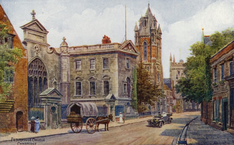 Cambridge: Peterhouse College (lito colorido) de Alfred Robert Quinton
