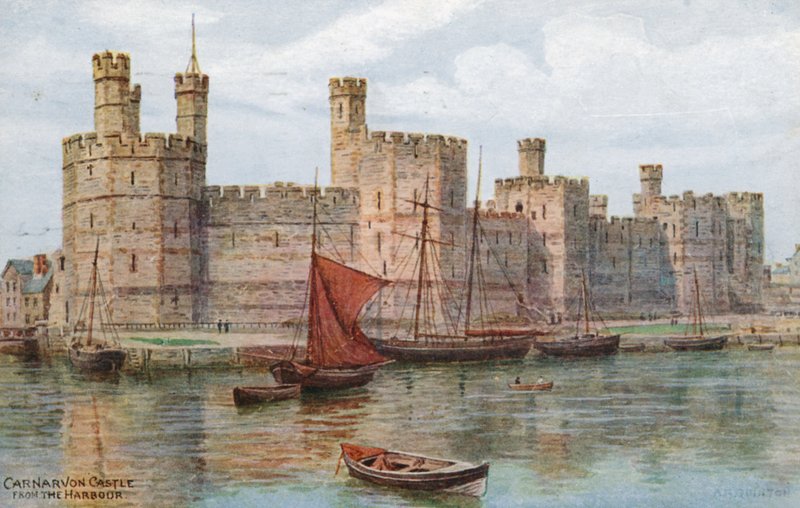 Castelo de Carnarvon, do porto de Alfred Robert Quinton