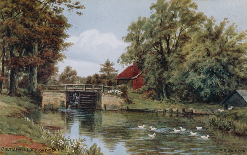 Coltishall Lock, no Bure de Alfred Robert Quinton