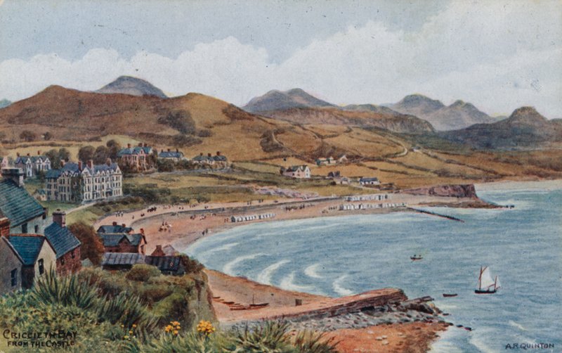 Criccieth Bay do Castelo de Alfred Robert Quinton