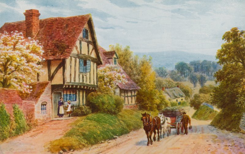 Cropthorne Hill perto de Evesham de Alfred Robert Quinton