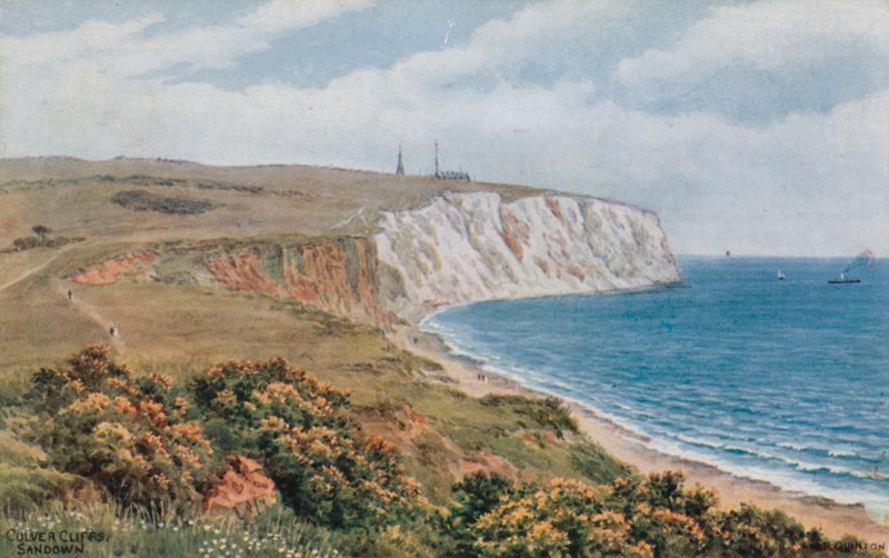 Culver Cliffs, Sandown (litografia a cores) de Alfred Robert Quinton