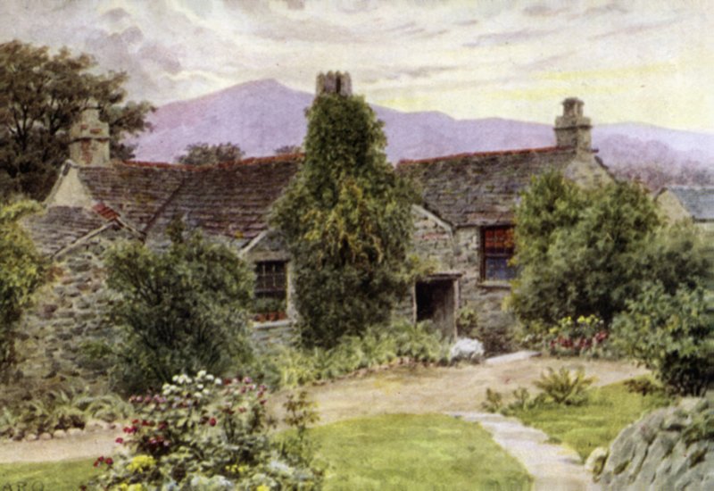 Dove Cottage, Grasmere (cor litho) de Alfred Robert Quinton