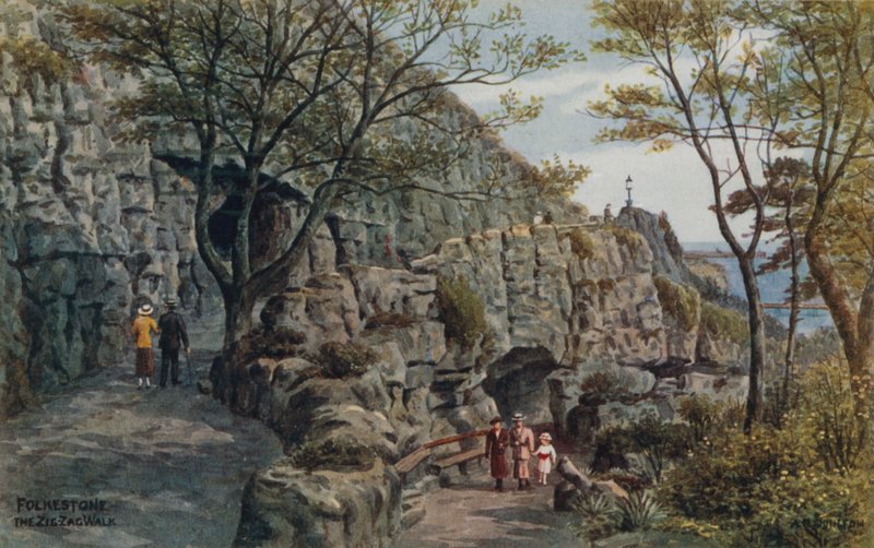 Folkestone, a caminhada do ziguezague de Alfred Robert Quinton