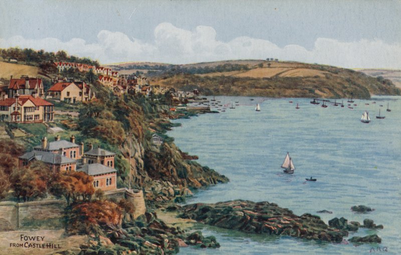 Fowey, do morro do castelo de Alfred Robert Quinton
