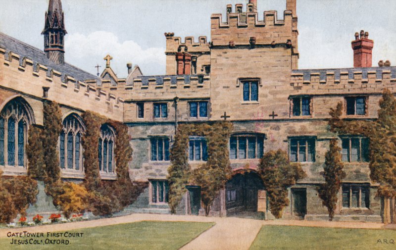 Gate Tower, Primeira Quadra, Jesus Col, Oxford de Alfred Robert Quinton