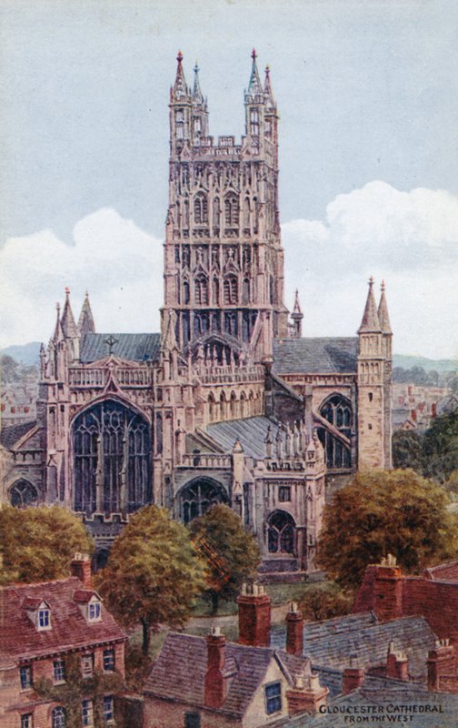 Catedral de Gloucester, do oeste de Alfred Robert Quinton