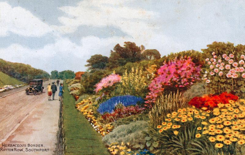 Fronteira herbácea, linha podre, Southport de Alfred Robert Quinton