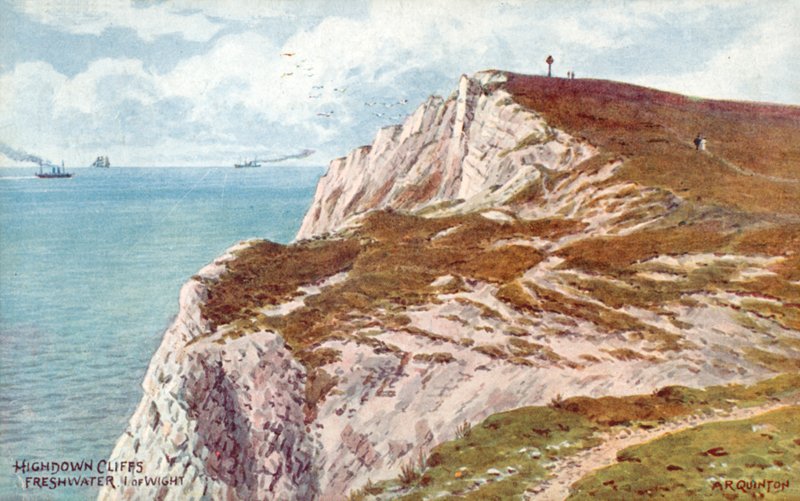 Highdown Cliffs, Água doce, Ilha de Wight de Alfred Robert Quinton