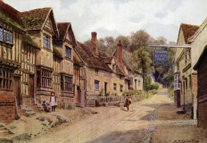 Casas anteriormente ocupadas por tecelões, Kersey, Suffolk de Alfred Robert Quinton