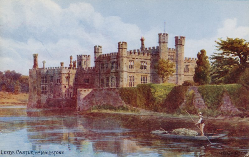 Castelo de Leeds, perto de Maidstone de Alfred Robert Quinton