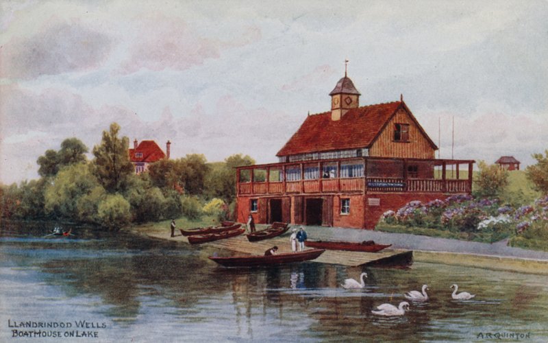 Llandrindod Wells, casa de barco no lago de Alfred Robert Quinton