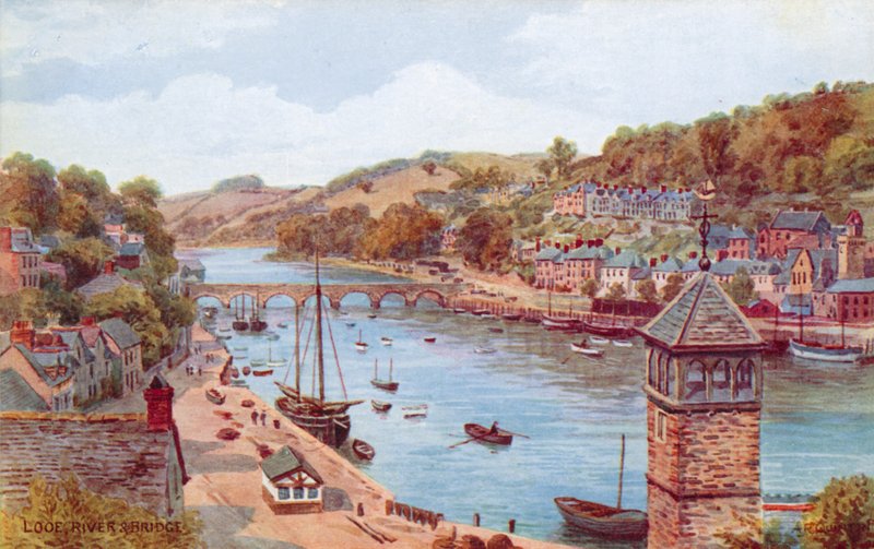 Looe, rio e ponte de Alfred Robert Quinton