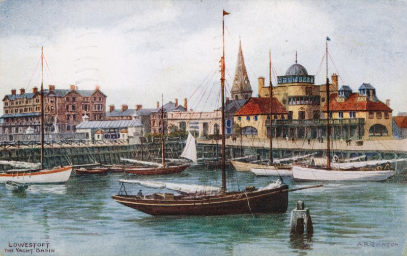 Lowestoft, a bacia do iate de Alfred Robert Quinton