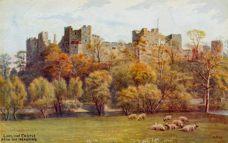 Castelo de Ludlow dos prados de Alfred Robert Quinton