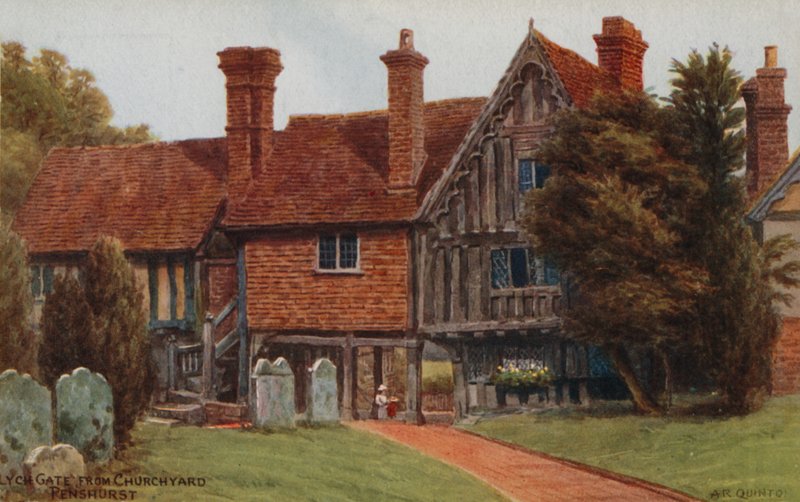 Portão de Lych de Churchyard, Penshurst de Alfred Robert Quinton