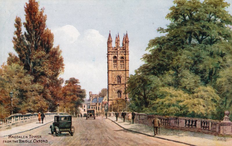 Magdalen Tower, da ponte, Oxford de Alfred Robert Quinton