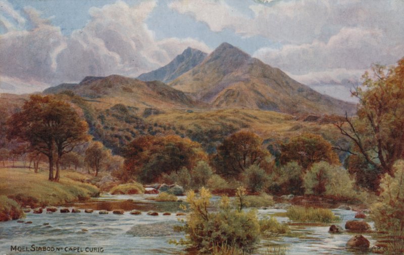 Moel Siabod perto de Capel Curig, Snowdonia de Alfred Robert Quinton