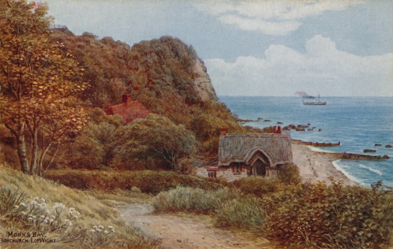 Baía dos monges, Bonchurch, eu do Wight de Alfred Robert Quinton