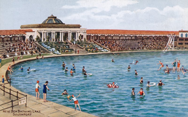 New Sea Bathing Lake, Southport de Alfred Robert Quinton