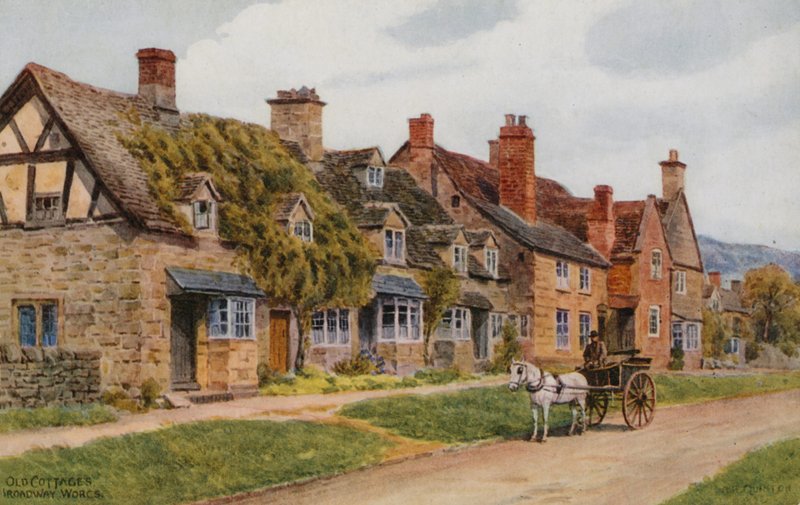 Casas Antigas, Broadway, Worcs de Alfred Robert Quinton