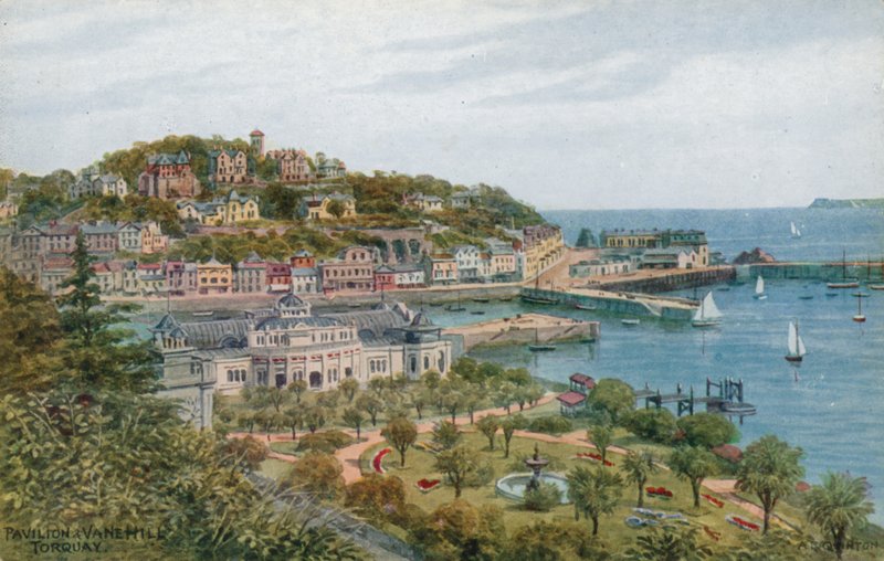 Pavilhão e Vane Hill, Torquay de Alfred Robert Quinton