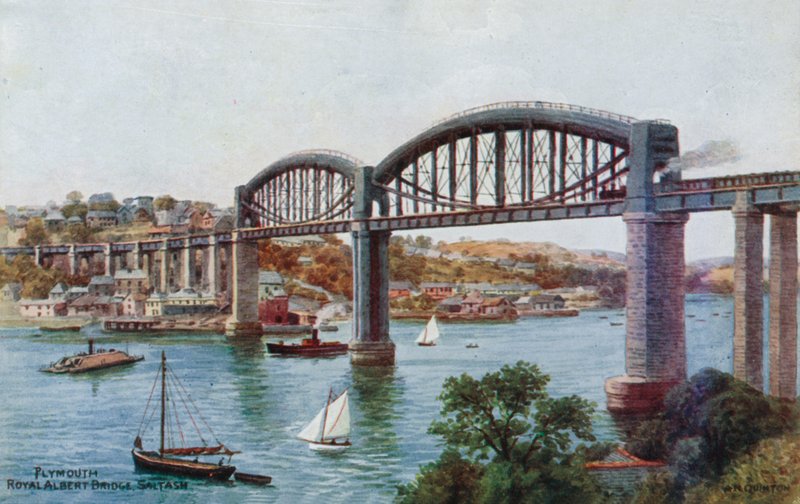 Plymouth, Royal Albert Bridge, Saltash de Alfred Robert Quinton